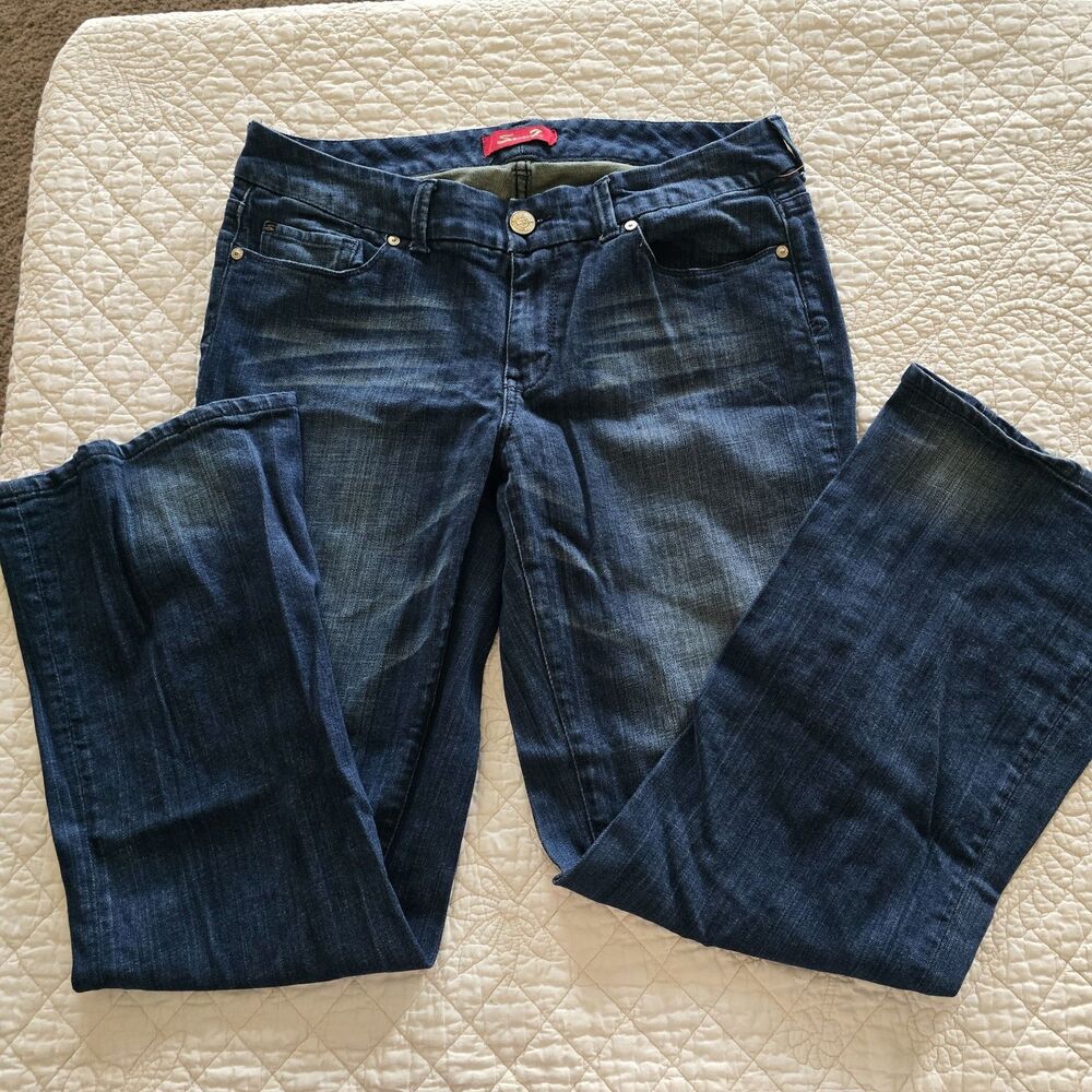 Seven7 Jeans Women Boot Cut Dark Wash Stretch Denim Size 12